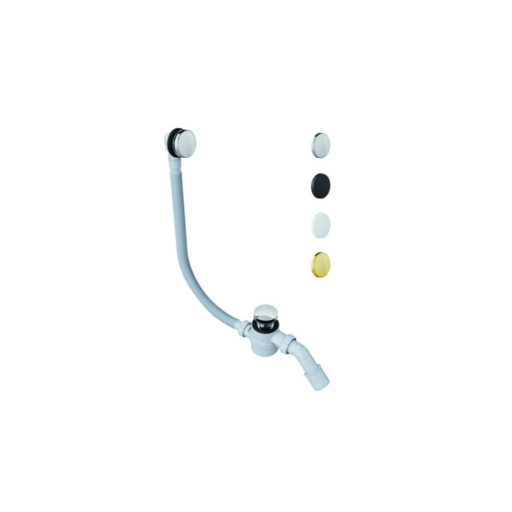 MOLI SYFON WANNOWY Z PRZELEWM CZARNY ARIN.3210BL