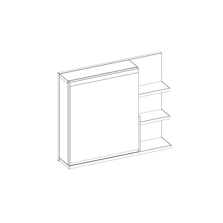 SZAFKA LUSTRZANA EASY 3P 50X600X16MM PÓŁKI-BIAŁE DSM