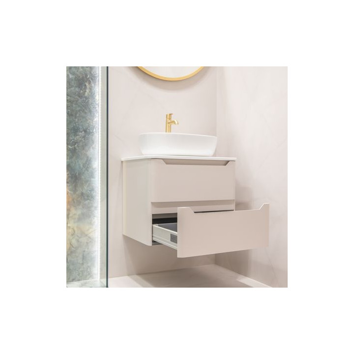 Beżowa szafka łazienkowa CASE 60 cm – ciepły odcień i funkcjonalność