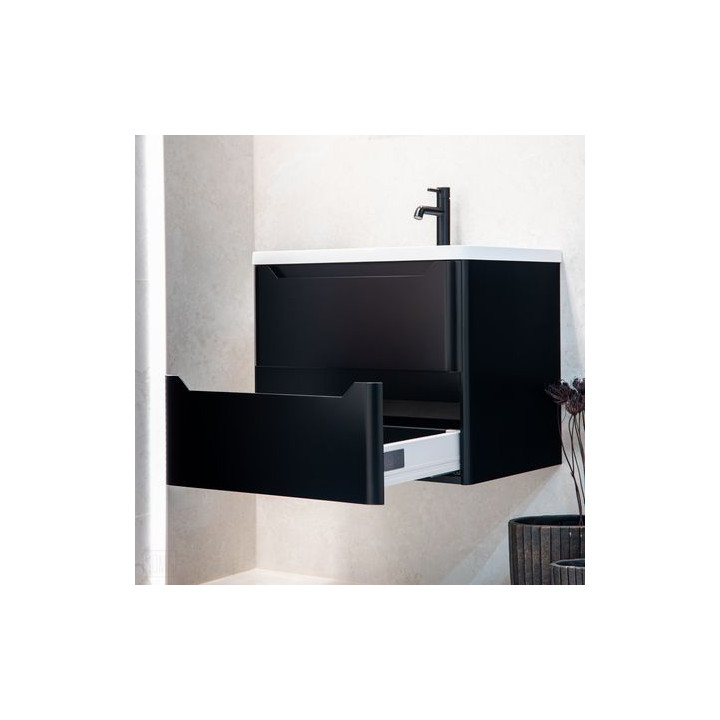 Czarna szafka łazienkowa CASE 60 cm – elegancja i nowoczesność