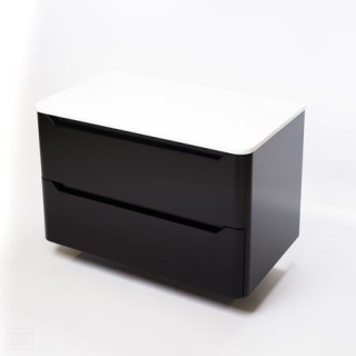 Czarna szafka łazienkowa CASE 80 cm – przestronność i elegancja