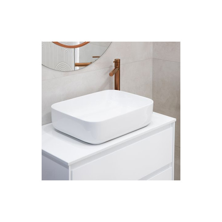 Umywalka nablatowa Snello biała – subtelność i funkcjonalność