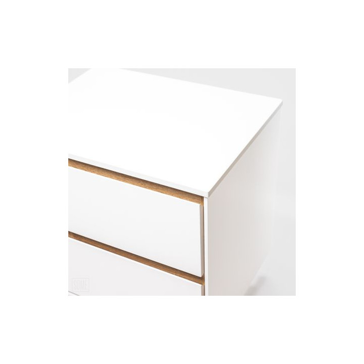 Szafka łazienkowa LOCK 60 cm biała/drewno – nowoczesność i naturalny styl