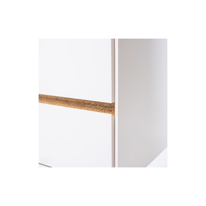 Szafka łazienkowa LOCK 60 cm biała/drewno – nowoczesność i naturalny styl