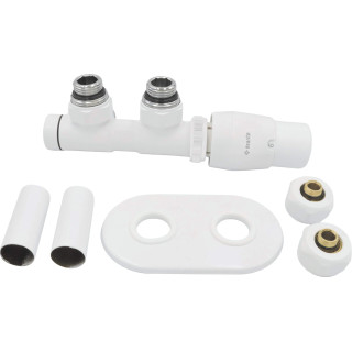 ZAWÓR TERMOSTATYCZNY DO GRZEJNIKA, PRAWY, BIAŁY MAT, PEX  AGI_AZP1