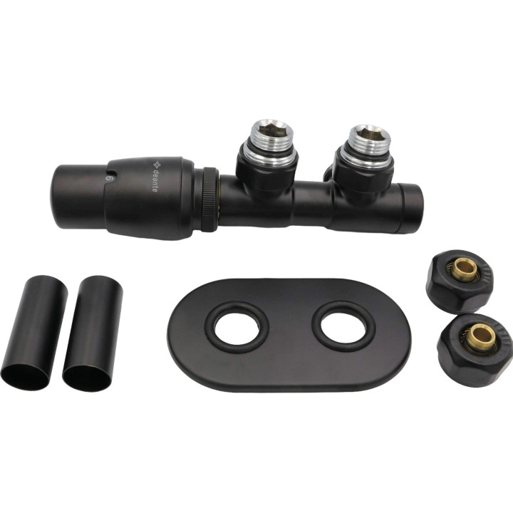 ZAWÓR TERMOSTATYCZNY DO GRZEJNIKA, LEWY, CZARNY MAT, PEX  AGI_NZL1