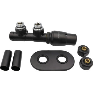 ZAWÓR TERMOSTATYCZNY DO GRZEJNIKA, PRAWY, CZARNY MAT, PEX  AGI_NZP1