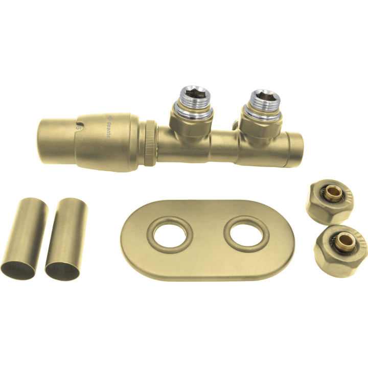 ZAWÓR TERMOSTATYCZNY DO GRZEJNIKA, LEWY, ZŁOTY MAT, PEX  AGI_RZL1