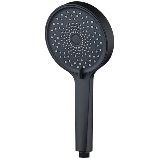 SŁUCHAWKA NATRYSKOWA OKRĄGŁA ALPINIA 3-FUNKCYJNA NERO - NOWOŚĆ  NGA_N5RS