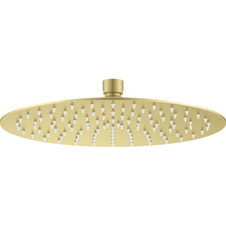 CASCADA ZŁOTO SZCZOTKOWANE GŁOWICA NATRYSKOWA STALOWA OKRĄGŁA O250 MM  NAC_R10K