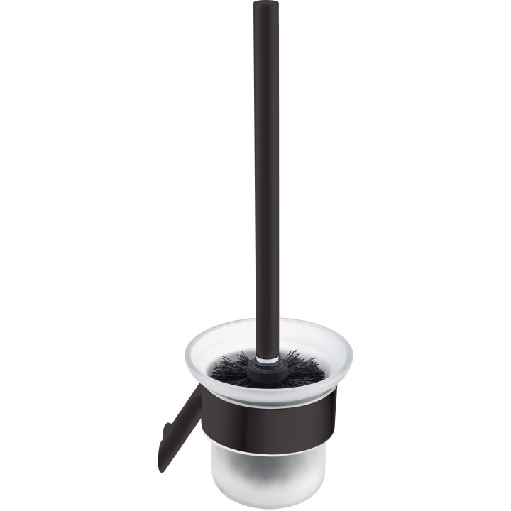 SILIA SZCZOTKA WC Z POJEMNIKIEM, WISZĄCA, NERO - NOWOŚĆ KWIECIEŃ 2022  ADI_N711