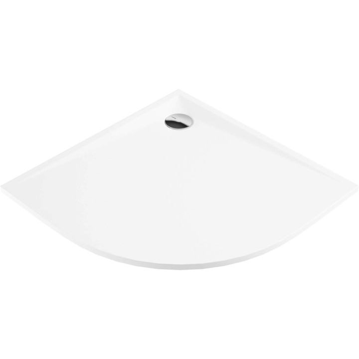 BRODZIK KERRIA PLUS PÓŁOKRĄGŁY BIAŁY AKRYLOWY 90 CM SOLID PLUS - NOWOŚĆ  KTS_053B