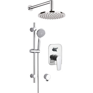 KOMPLET PODTYNKOWY NATRYSKOWY ALPINIA CHROM Z DRĄŻKIEM  NAC_09GA