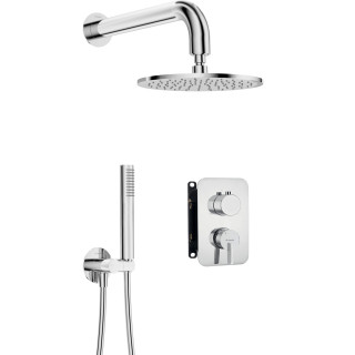 KOMPLET PODTYNKOWY NATRYSKOWY SILIA CHROM Z BOXEM MIESZACZOWYM Z GŁOWICĄ NATRYSKOWĄ  BXYY0QSM