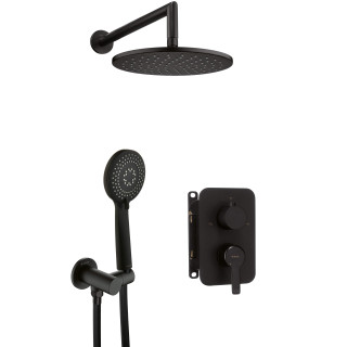 KOMPLET PODTYNKOWY NATRYSKOWY ARNIKA NERO Z BOXEM MIESZACZOWYM  BXYZNQAM