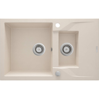 ZLEW. ANDANTE BEŻ GRANIT 1,5K Z/O 780X490X194, 3,5" + OSPRZĘT SPACE SAVER ZQN_5513