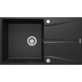 ZLEW. CORIO GRAFIT.GRANIT 1K Z/O 860x500x216, 3,5" + OSPRZĘT SPACE-SAVER + ZAŚLEPKA OTWORU  ZRC_211A