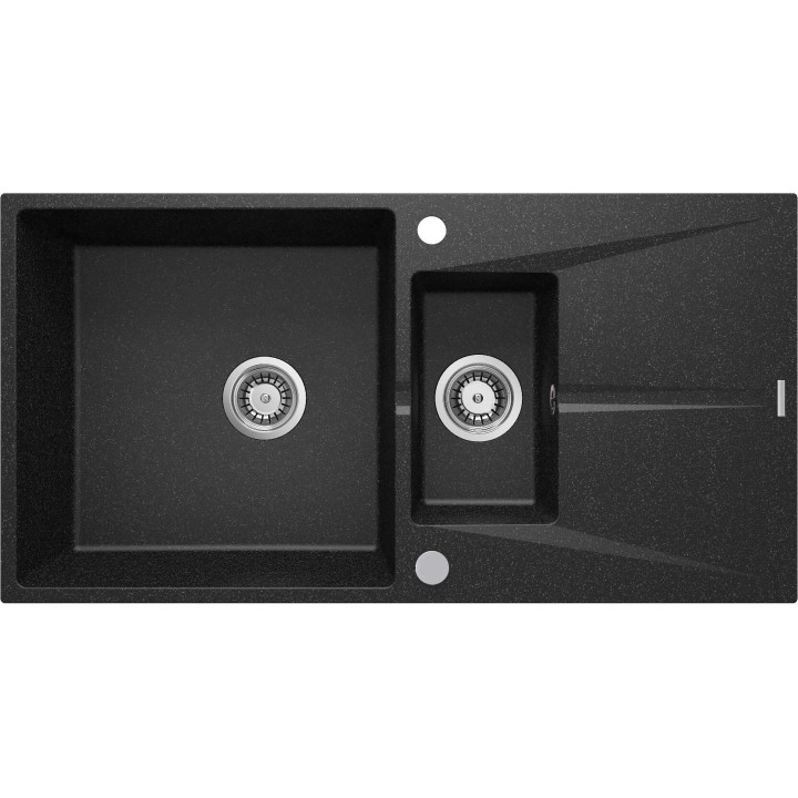 ZLEW. CORIO GRAFIT.GRANIT 1,5K Z/O 970x500x215, 3,5" + OSPRZĘT SPACE-SAVER + ZAŚLEPKA OTWORU  ZRC_2513