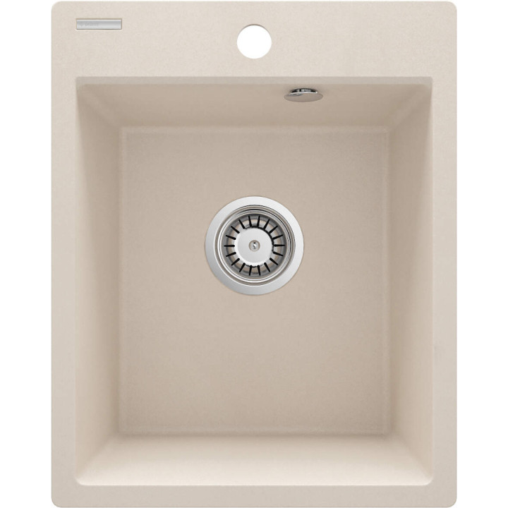 ZLEW. CORIO BEŻOWY GRANIT 1K B/O 400x500x211, 3,5" + OSPRZĘT SPACE-SAVER  ZRC_5103