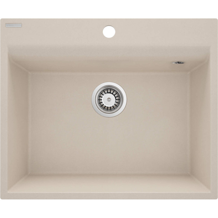 ZLEW. CORIO BEŻOWY GRANIT 1K B/O 600x500x216, 3,5" + OSPRZĘT SPACE-SAVER  ZRC_510A