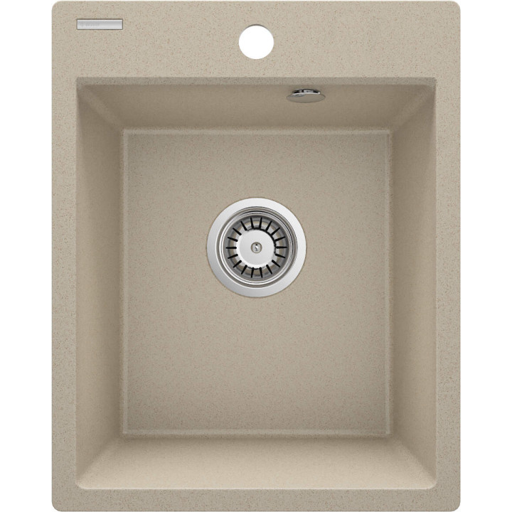 ZLEW. CORIO PIASKOWY GRANIT 1K B/O 400x500x211, 3,5" + OSPRZĘT SPACE-SAVER  ZRC_7103