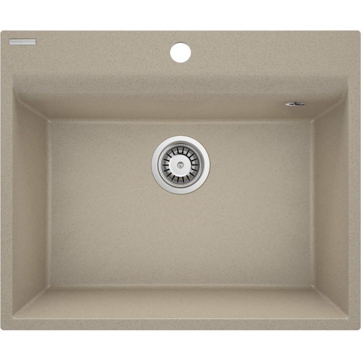 ZLEW. CORIO PIASKOWY GRANIT 1K B/O 600x500x216, 3,5" + OSPRZĘT SPACE-SAVER  ZRC_710A