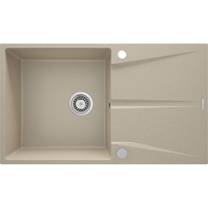 ZLEW. CORIO PIASKOWY GRANIT 1K Z/O 860x500x216, 3,5" + OSPRZĘT SPACE-SAVER + ZAŚLEPKA OTWORU  ZRC_711A