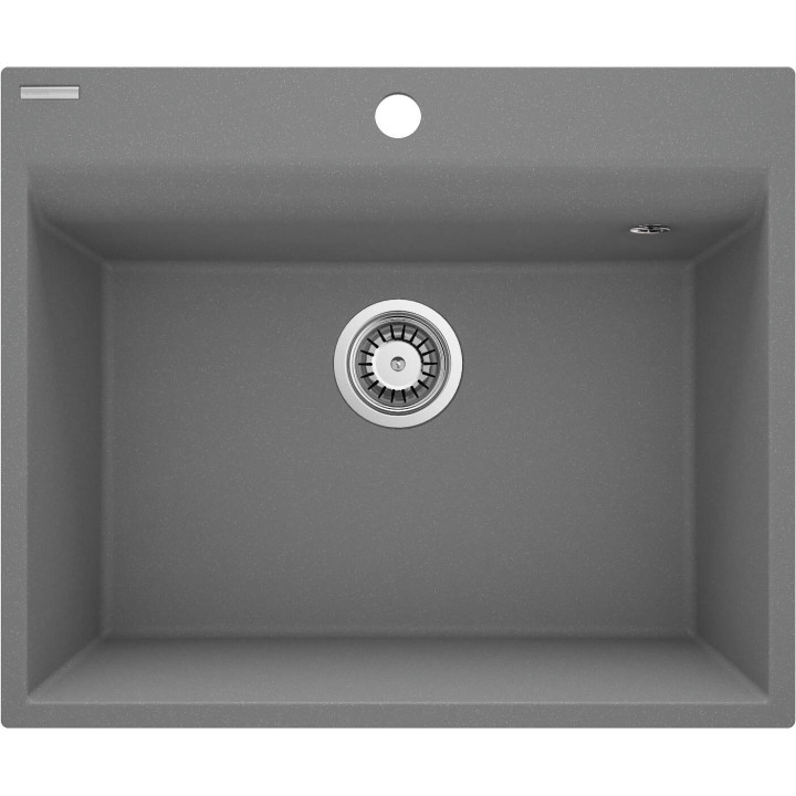 ZLEW. CORIO SZARY METALIK GRANIT 1K B/O 600x500x216, 3,5" + OSPRZĘT SPACE-SAVER  ZRC_S10A