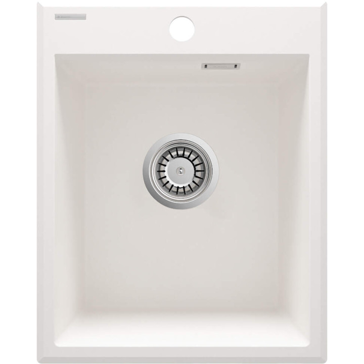 ZLEW. ERIDAN ALABASTER GRANIT 1K 400X500X212, 3,5" + OSPRZĘT SPACE SAVER LUX  ZQE_A104