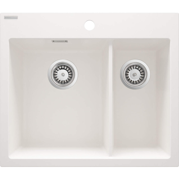 ZLEW. ERIDAN ALABASTER GRAN 600X520X214 3,5" + OSPRZĘT SPACE SAVER LUX ZQE_A503