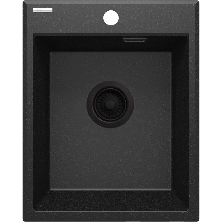 ZLEW. ERIDAN GRAFIT METALIK GRANIT 1K 400X500X212, 3,5" + OSPRZĘT SPACE SAVER LUX  ZQE_G104