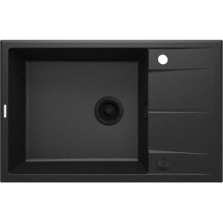 ZLEW. ERIDAN GRAFIT METALIK GRANIT 1K Z/O 780X500X210, 3,5" + OSPRZĘT SPACE SAVER LUX  ZQE_G11B