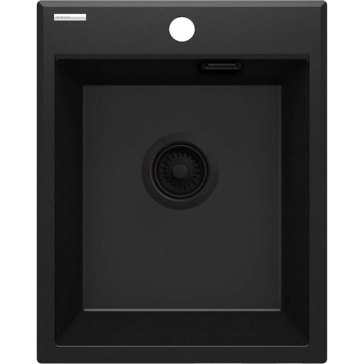 ZLEW. ERIDAN NERO GRANIT 1K 400X500X212, 3,5" + OSPRZĘT SPACE SAVER LUX  ZQE_N104