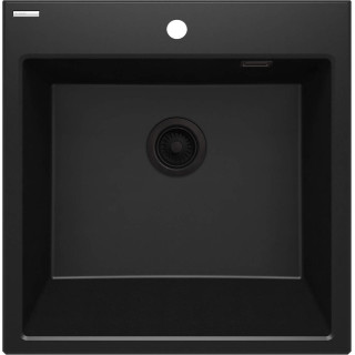 ZLEW. ERIDAN FARMERSKI NERO GRANIT 1K 600x610x214, 3,5" + OSPRZĘT SPACE SAVER LUX - NOWOŚĆ  ZQE_N10K