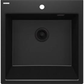 ZLEW. ERIDAN FARMERSKI NERO GRANIT 1K 600x610x214, 3,5" + OSPRZĘT SPACE SAVER LUX - NOWOŚĆ  ZQE_N10K