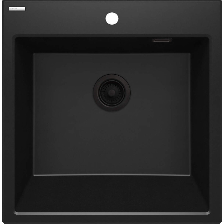 ZLEW. ERIDAN FARMERSKI NERO GRANIT 1K 600x610x214, 3,5" + OSPRZĘT SPACE SAVER LUX - NOWOŚĆ  ZQE_N10K
