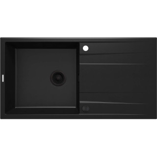 ZLEW. ERIDAN NERO GRANIT 1K Z/O 1000X520X203, 3,5" + OSPRZĘT SPACE SAVER LUX  ZQE_N713