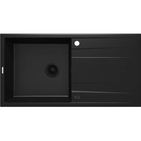 ZLEW. ERIDAN NERO GRANIT 1K Z/O 1000X520X203, 3,5" + OSPRZĘT SPACE SAVER LUX  ZQE_N713