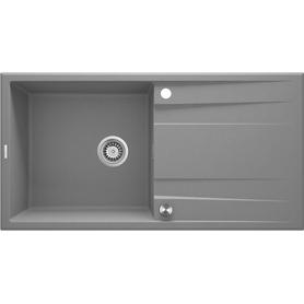 ZLEW. ERIDAN SZARY METALIK GRANIT 1K Z/O 1000X520X203, 3,5" + OSPRZĘT SPACE SAVER LUX  ZQE_S713