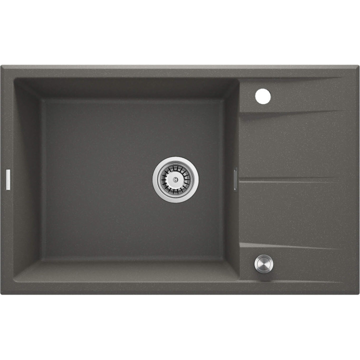 ZLEW. ERIDAN ANTRACYT METALIK GRANIT 1K Z/O 780X500X210, 3,5" + OSPRZĘT SPACE SAVER LUX  ZQE_T11B