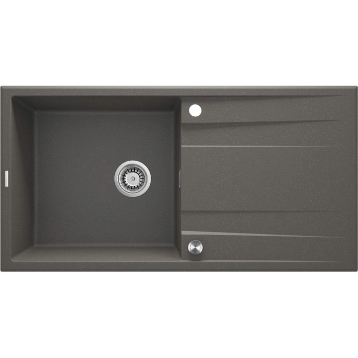 ZLEW. ERIDAN ANTRACYT METALIK GRANIT 1K Z/O 1000X520X203, 3,5" + OSPRZĘT SPACE SAVER LUX ZQE_T713