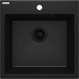 ZLEW. EVORA NERO GRANIT 1K 500x500x216, 3,5" + OSPRZĘT SPACE-SAVER ZQJ_N103