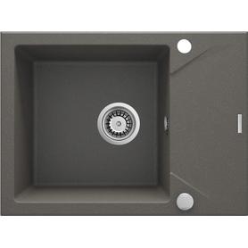 ZLEW. EVORA ANTRACYT METALIK GRANIT 1K Z/KO 590X440X193, 3,5" + OSPRZĘT SPACE SAVER ZQJ_T11A