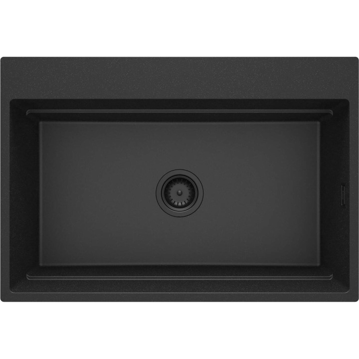 ZLEW. MAGNETIC GRAFIT METALIK GRANIT 1K 760X520X220, 3,5" + OSPRZĘT SPACE-SAVER NERO CLICK  ZRM_G10B
