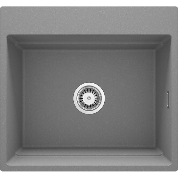 ZLEW. MAGNETIC SZARY METALIK GRANIT 1K 560X520X220, 3,5" + OSPRZĘT SPACE SAVER CLICK  ZRM_S10A