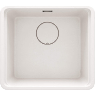 ZLEW. MOMI ALABASTER GRANIT 1K 500x450x230 MM + OSPRZĘT SPACE-SAVER  ZKM_A10A