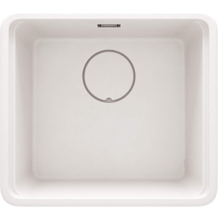 ZLEW. MOMI ALABASTER GRANIT 1K 500x450x230 MM + OSPRZĘT SPACE-SAVER  ZKM_A10A