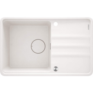 ZLEW. MOMI ALABASTER GRANIT 1K Z/O 780x500x230 MM + OSPRZĘT SPACE-SAVER  ZKM_A113