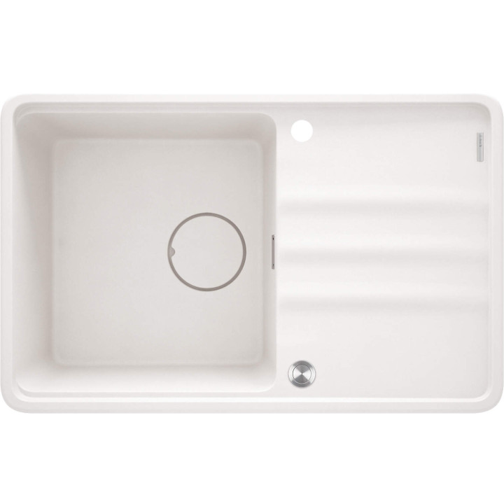 ZLEW. MOMI ALABASTER GRANIT 1K Z/O 780x500x230 MM + OSPRZĘT SPACE-SAVER  ZKM_A113