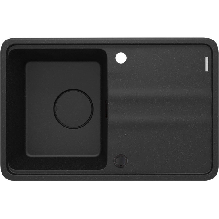 ZLEW. MOMI GRAFIT METALIK GRANIT 1K Z/KO 670x440x230 MM+OSPRZĘT SPACE-SAVER  ZKM_G11A